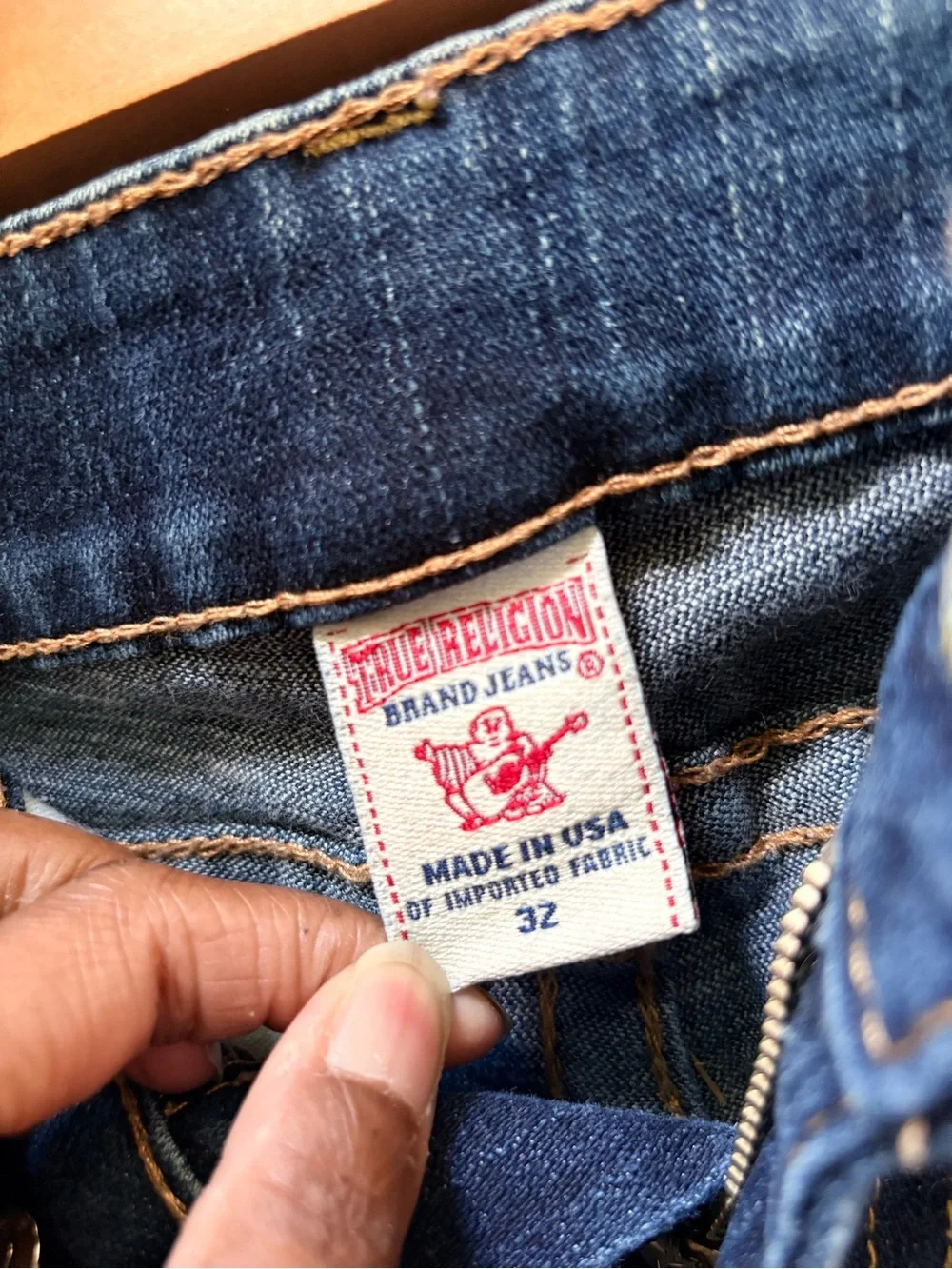True Religion | "Becky" Y2K Low-Rise Slim Distressed Bootcut Denim Jeans - 32x33 - Picture 10 of 13